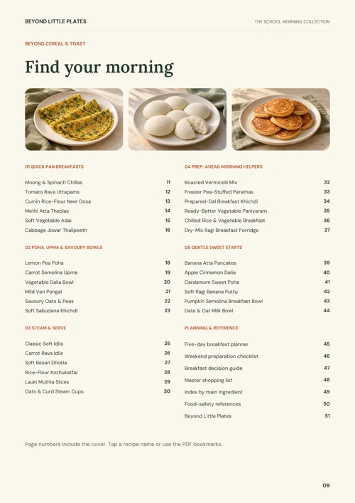 Contents from Beyond Cereal & Toast: Find your morning